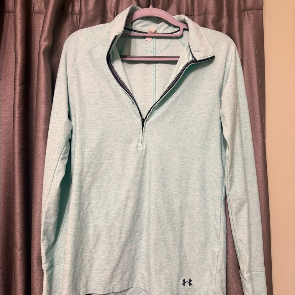 Under Armour Light Green Quarter-Zip Pullover Women’s Size Small